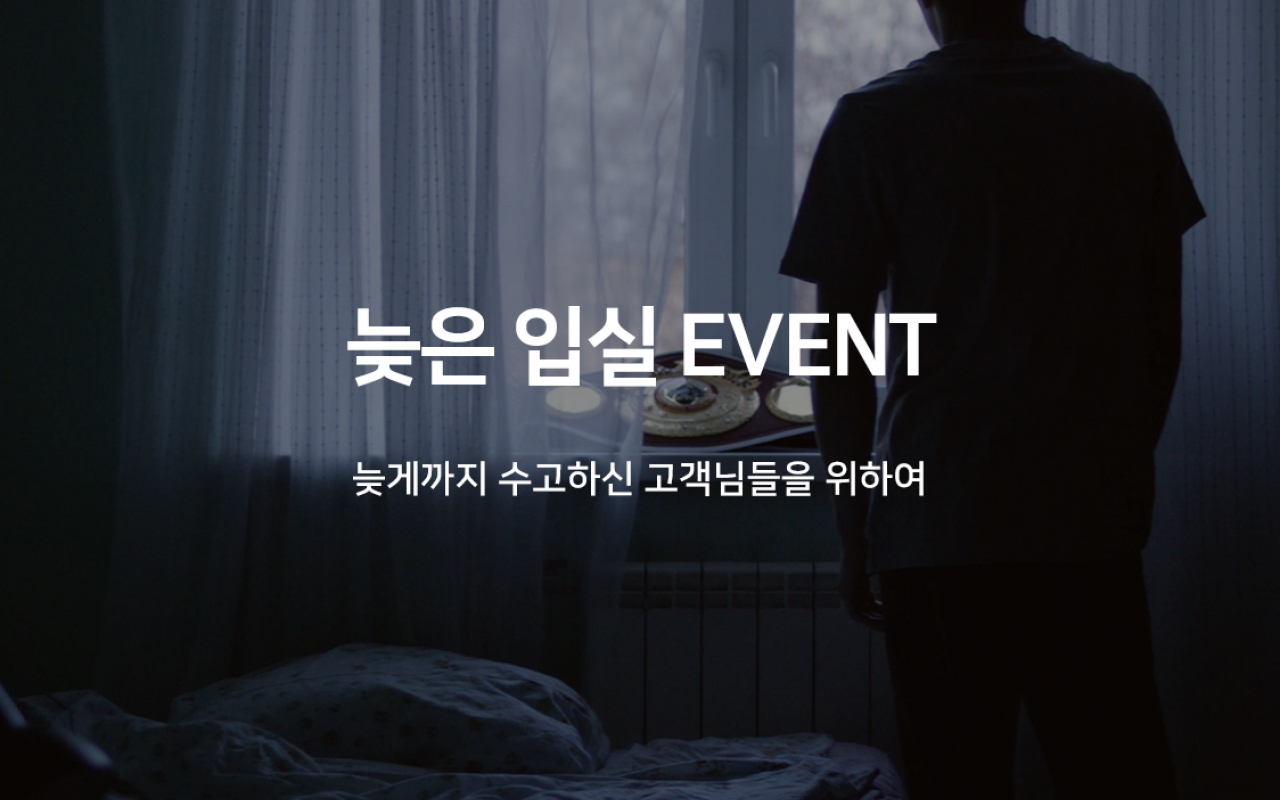 늦은 입실 특가(전객실 넷플릭스 시청가능, 객실 랜덤배정 / Late check-in)