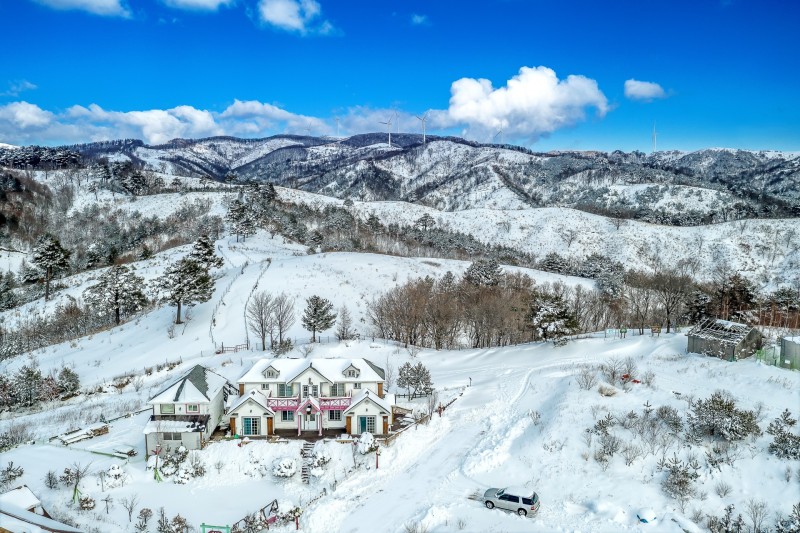 평창 풍차랑허브랑펜션 전망