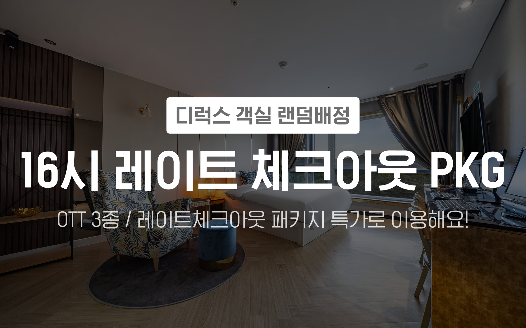디럭스 - 16시 레이트체크아웃 패키지(디럭스 OTT 2종+익일 16시 레이트체크아웃 패키지)