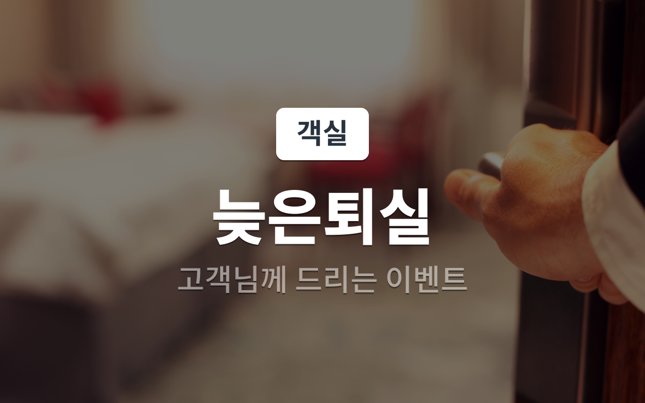 늦은퇴실(디럭스)