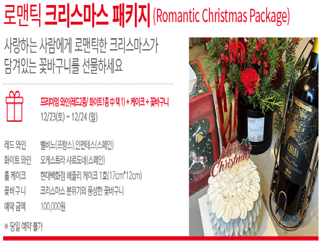  로맨틱 크리스마스 패키지  디럭스 더블(킹사이즈베드,넷플릭스(개인계정),호텔형/레지던스형 랜덤 배정)