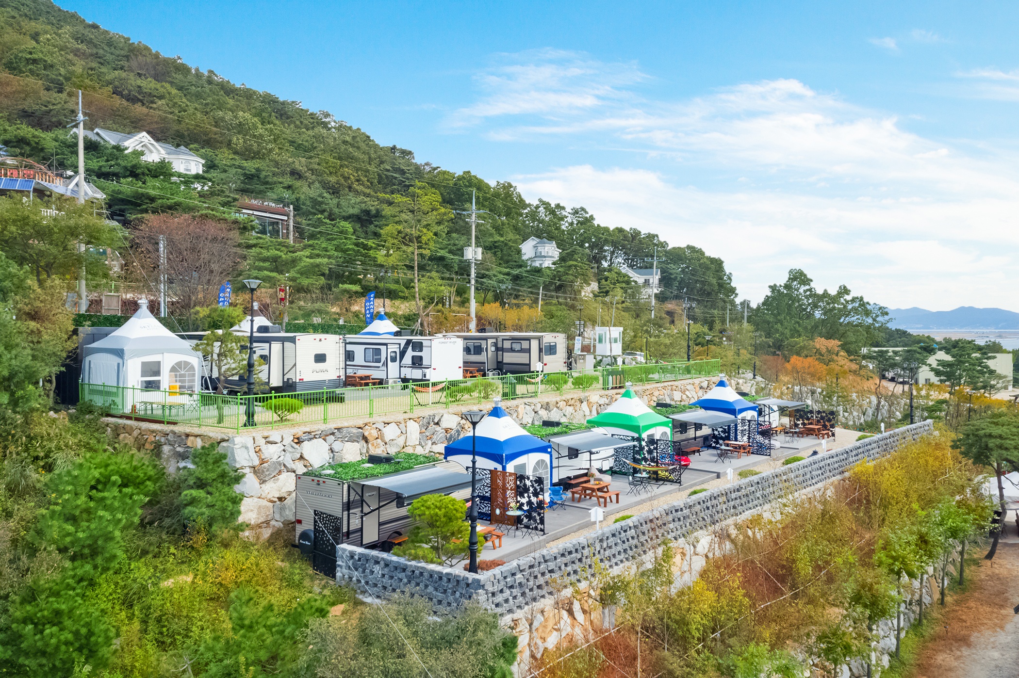 강화도 스카이랜드카라반리조트 전망