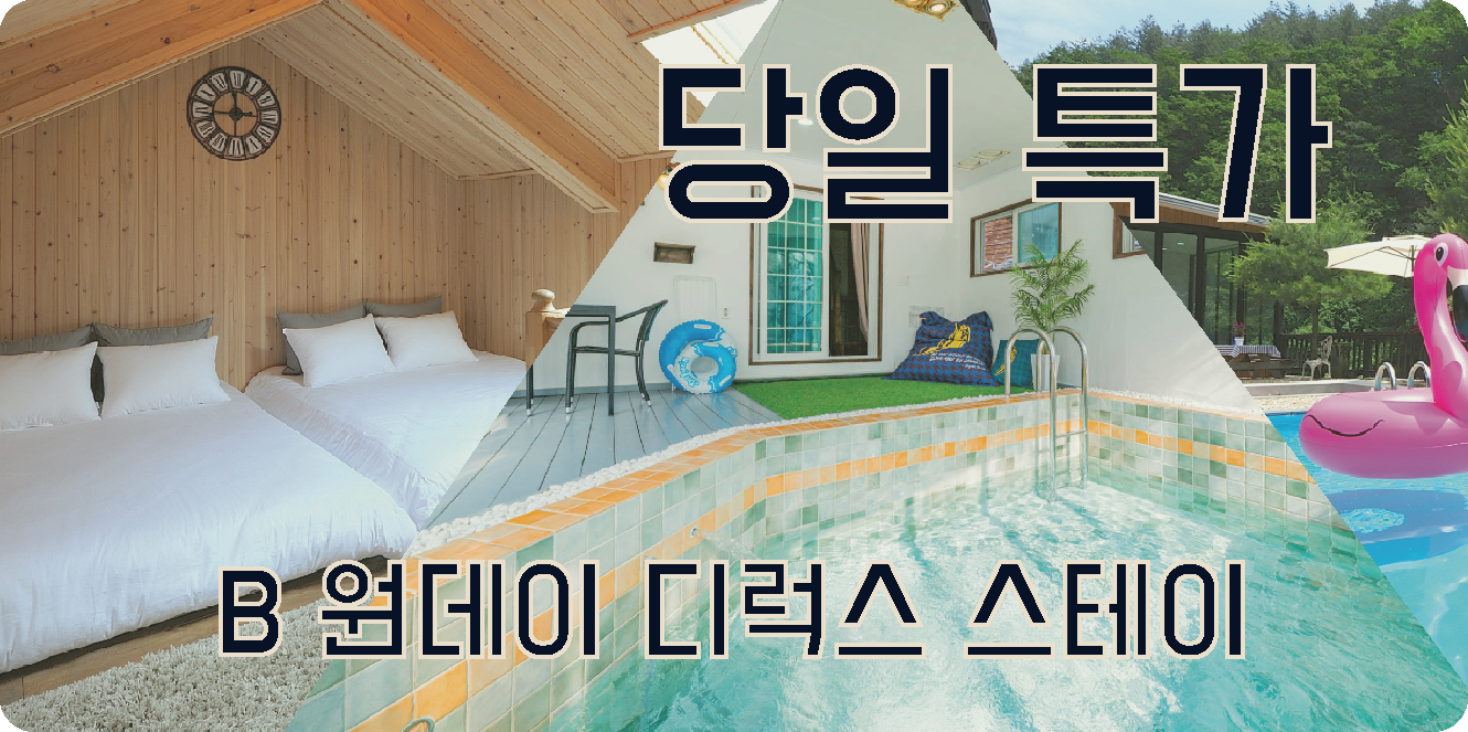 B 원데이 디럭스 스테이 - 랜덤 배정(당일특가, 실내 온수수영장(S/K/W), 개별BBQ, 불멍)