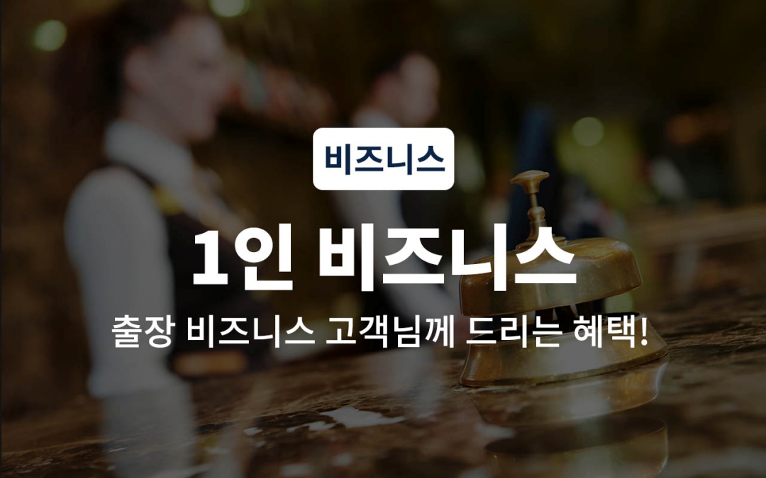 1인 비즈니스(객실랜덤 배정)(넷플릭스, 디즈니, 왓챠 시청가능 스타일러 + 65인치 TV)