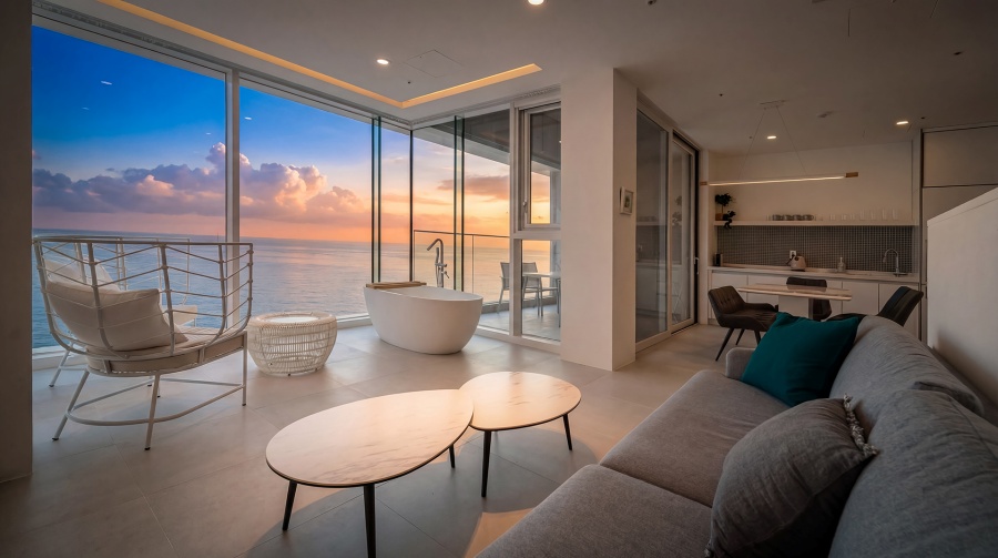 205 Ocean Deluxe(오션뷰 패밀리룸, 개별 BBQ 테라스)