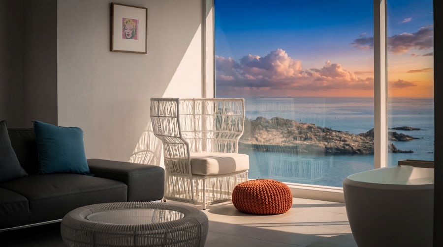 302 Ocean Deluxe(오션뷰 패밀리룸, 스파, 개별 BBQ 테라스)