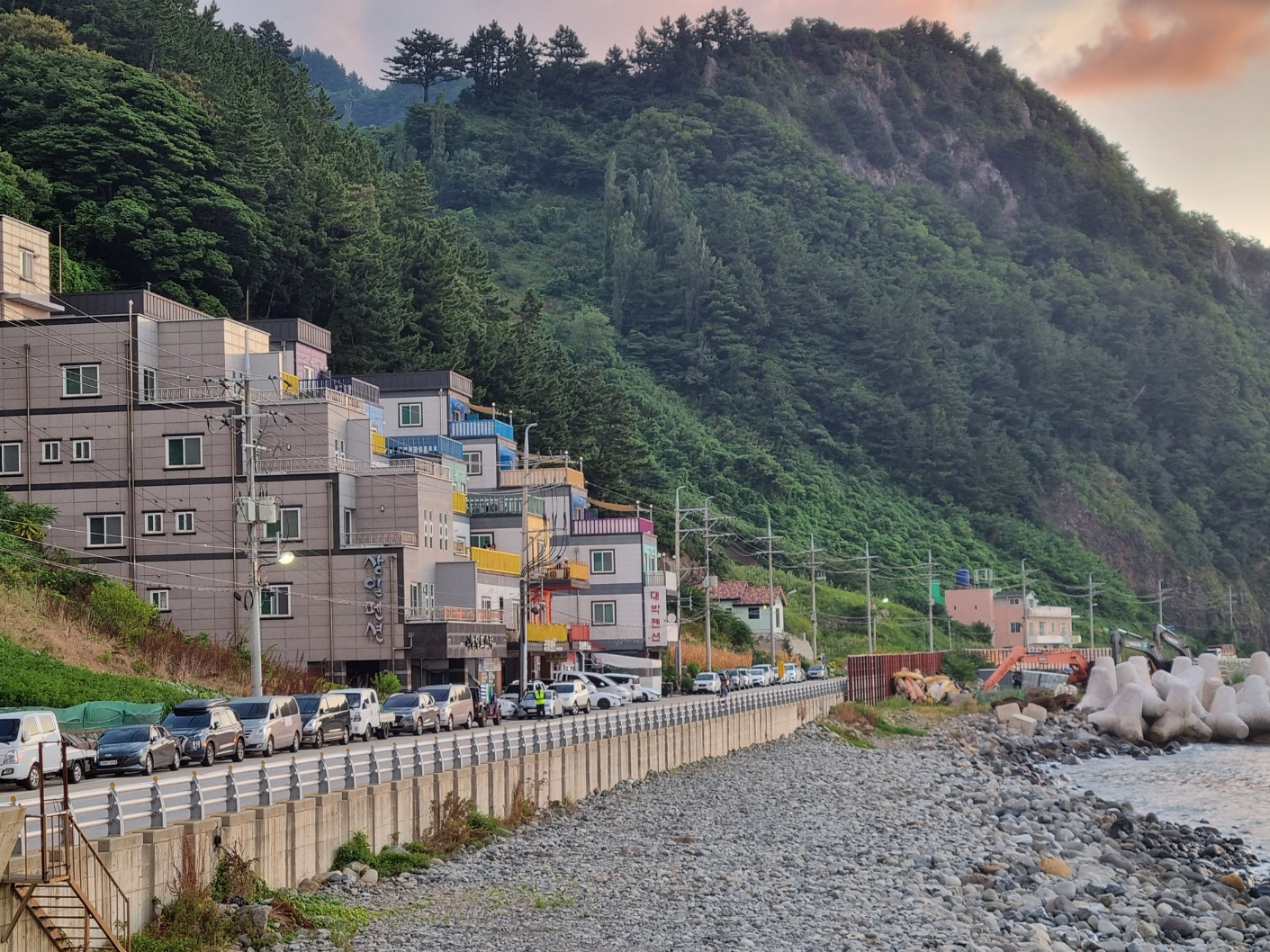 울릉도바닷가 상일펜션 전망